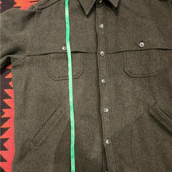 VINTAGE Woolrich Men's Green Wool/Nylon Button-Up Shirt Jacket XL - Picture 6 of 16